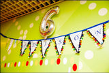 Personalized Name Bunting With Pompom Trim